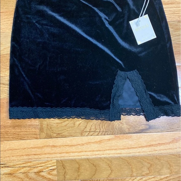 SOLD! Forever21 Suede mini skirt with split - Picture 2 of 7